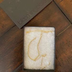 Aqua Adjustable Gold Necklace